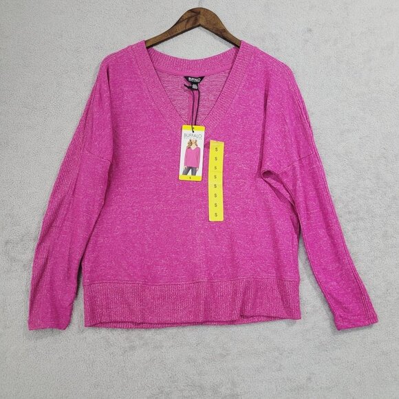 NEW Buffalo David Women's S Bitton Pi V-Neck Pullover Sweater Lightweight// 26PT - Picture 1 of 7